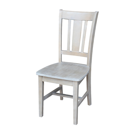 INTERNATIONAL CONCEPTS San Remo Splatback Chair, Washed Gray Taupe 1C09-10